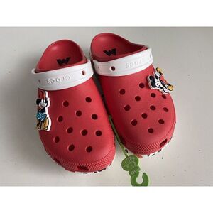 Crocs Disney Mickey Minnie Mouse Platform Clog 208885-8C1 Women's Sz 8 Jibbitz